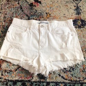 White Denim Shorts